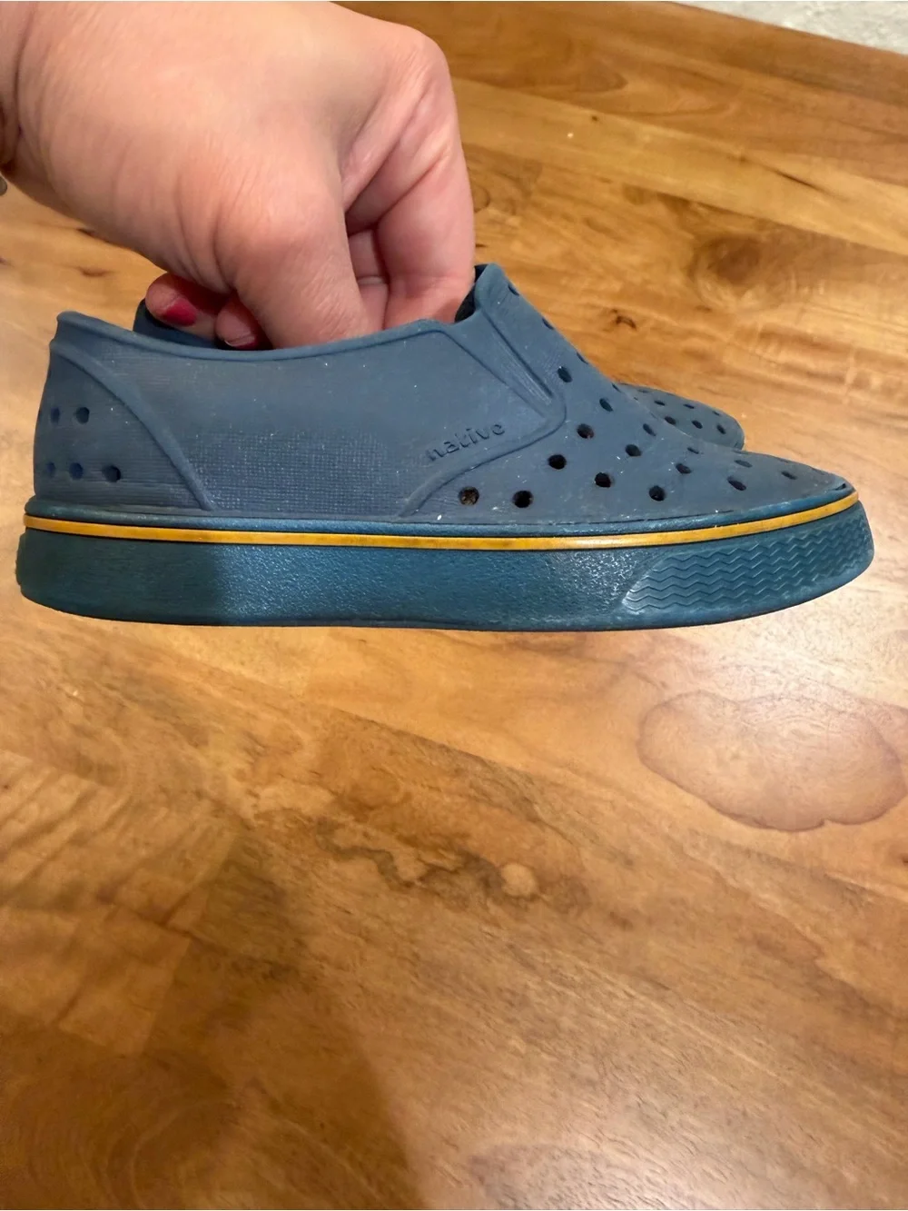 Native Kids Blue Slip-On Water-Friendly Shoes Size C10 (kids 10)